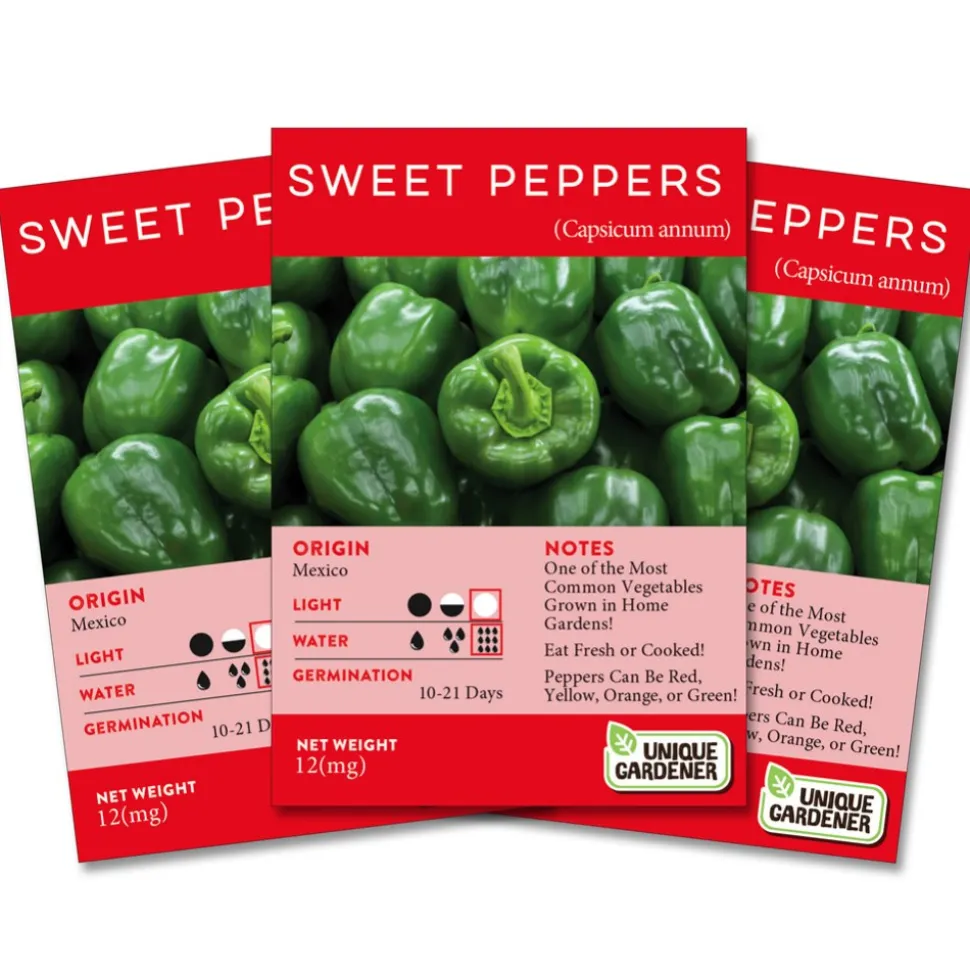 Sweet Bell Pepper Seeds 3-Pack