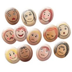 Tactile Facial Expressions Emotion Stones 12 Pieces