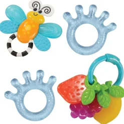 Textured Cooling Teethers and Soothers Set of 4