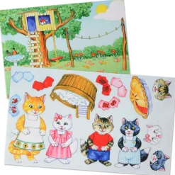 The Three Little Kittens Who Lost Their Mittens Felt Set 16 Pieces