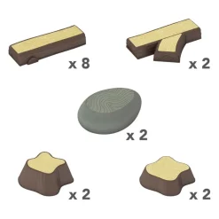 Timber Trail Stepping Logs Set 16 Pieces
