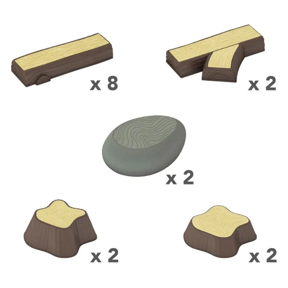 Timber Trail Stepping Logs Set 16 Pieces