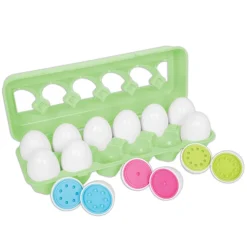 Toddler Brightly Colored Count & Match Eggs