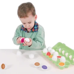 Toddler Brightly Colored Count & Match Eggs