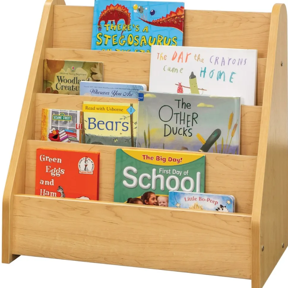 Toddler 4-Shelf Book Display Natural