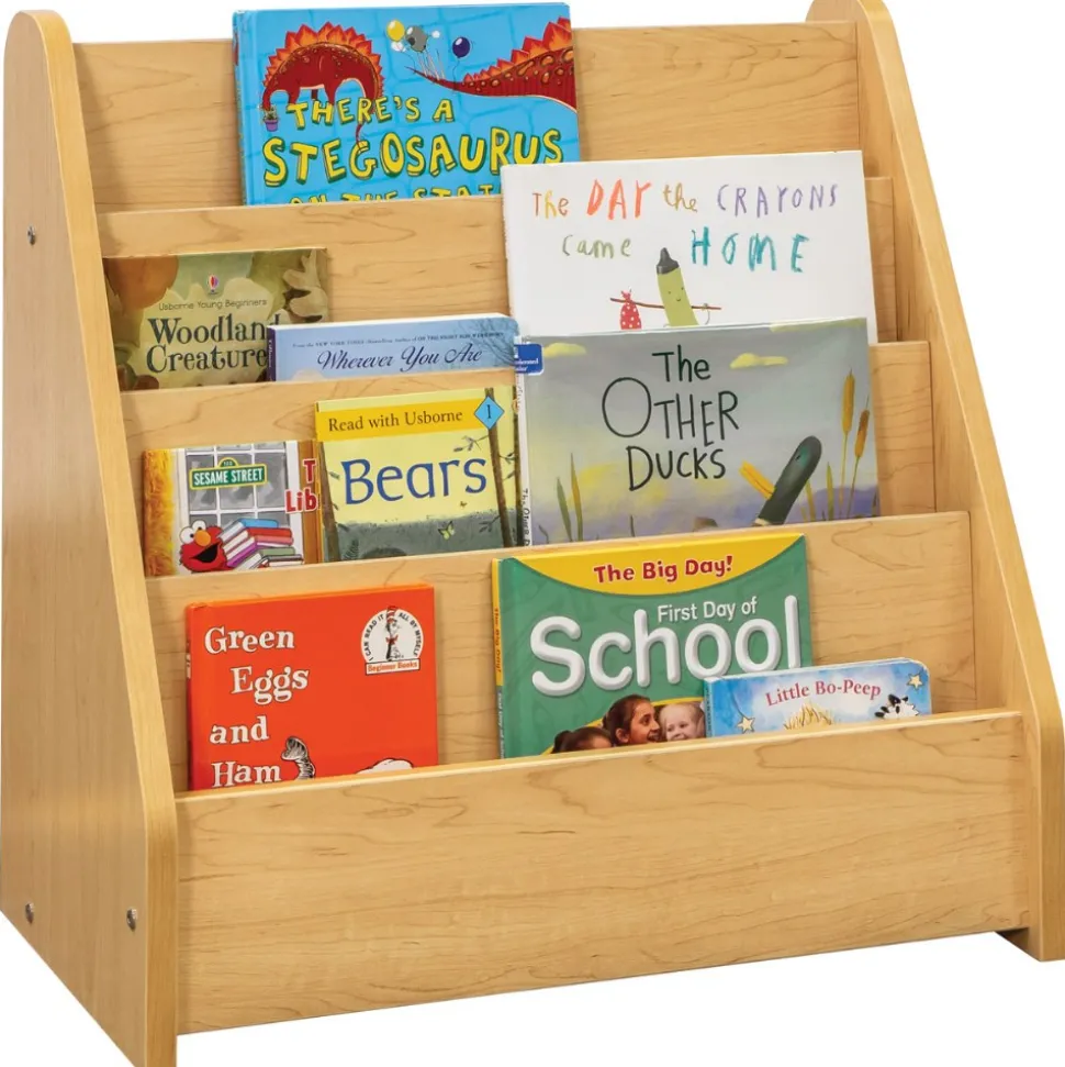 Toddler 4-Shelf Book Display Natural
