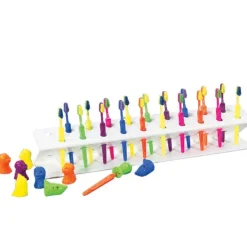Toothbrush Rack with Toothbrushes & Covers