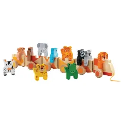 Trainimo Wooden Train and Jungle Animals