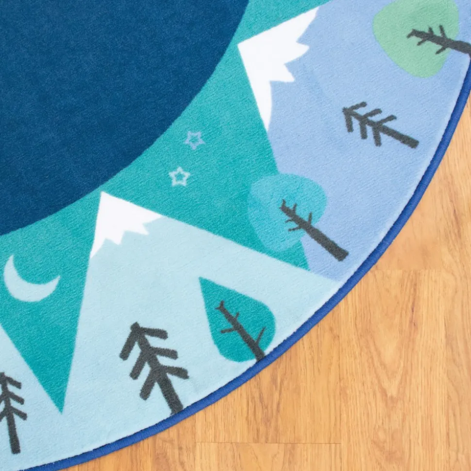 Tranquil Mountains 6' Round Carpets