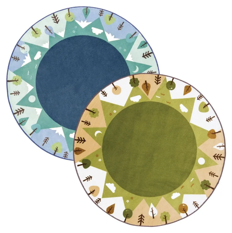 Tranquil Mountains 6' Round Carpets