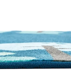 Tranquil Trees Carpets Oval Blue