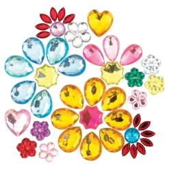 Transparent, Acrylic Gemstones Assorted Colors 1 lb.