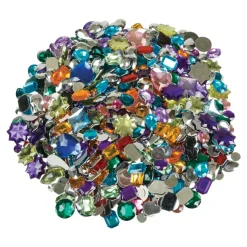 Transparent, Acrylic Gemstones Assorted Colors 1 lb.