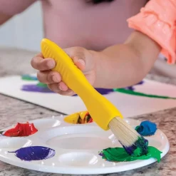 Triangle Grip Assorted Color Paint Brushes Set of 6
