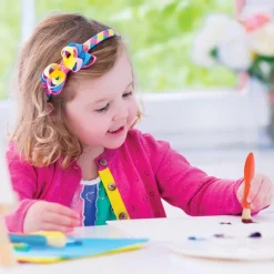 Triangle Grip Assorted Color Paint Brushes Set of 6