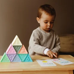 Triblox Pastel Silicone Triangle Blocks 9 Pieces