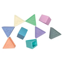 Triblox Pastel Silicone Triangle Blocks 9 Pieces