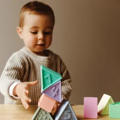 Triblox Pastel Silicone Triangle Blocks 9 Pieces