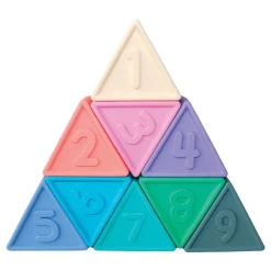 Triblox Pastel Silicone Triangle Blocks 9 Pieces