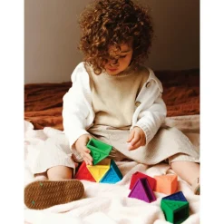Triblox Rainbow Silicone Triangle Blocks 9 Pieces