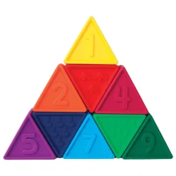 Triblox Rainbow Silicone Triangle Blocks 9 Pieces