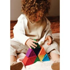 Triblox Rainbow Silicone Triangle Blocks 9 Pieces