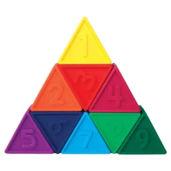 Triblox Rainbow Silicone Triangle Blocks 9 Pieces