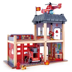 Tri-level Wooden Fire Station