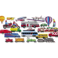 Trucks, Trains & Planes Pre-Cut Felt Set 24 Pieces