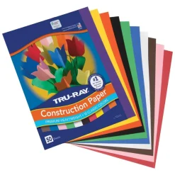 Tru-Ray Premium Heavyweight Multicolor Assortment Construction Paper