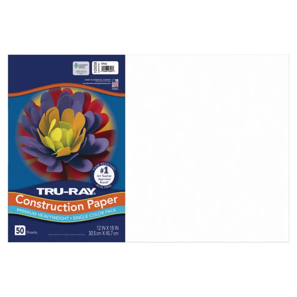 Tru-Ray Premium Heavyweight Multicolor Assortment Construction Paper