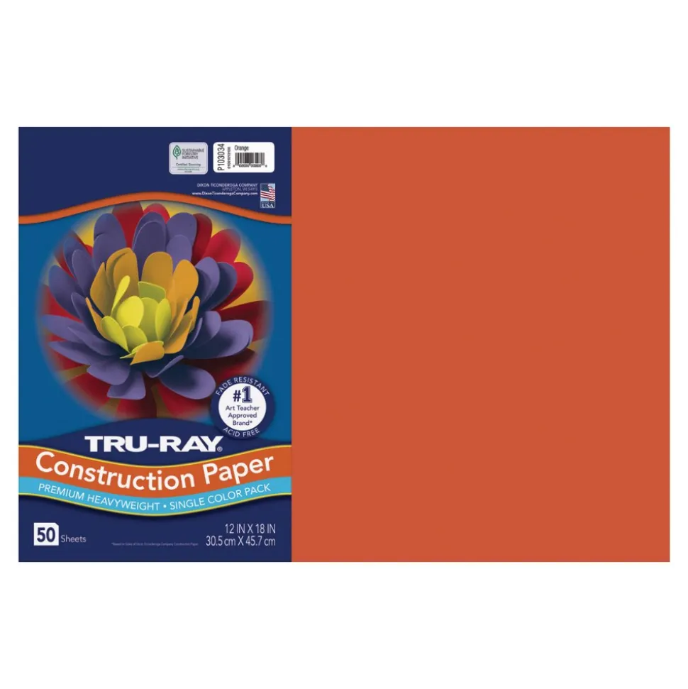 Tru-Ray Premium Heavyweight Multicolor Assortment Construction Paper