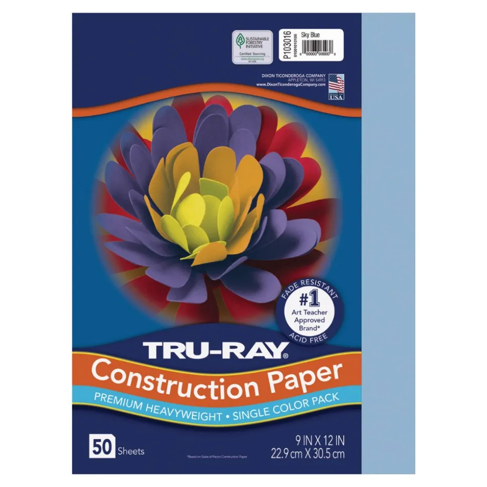 Tru-Ray Premium Heavyweight Multicolor Assortment Construction Paper