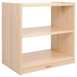 24" Two-Shelf Maple Toddler Storage with Acrylic Back