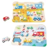 Vehicle Themed Peg Puzzle Set of 2