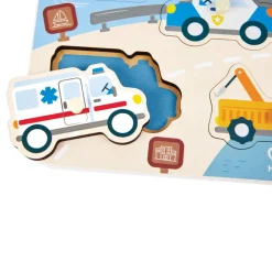 Vehicle Themed Peg Puzzle Set of 2