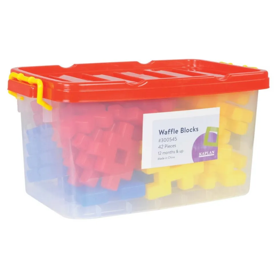 Waffle Blocks Manipulative Set 42 Pieces