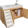 Walk Up Changing Table with Sink on Right Natural Finish