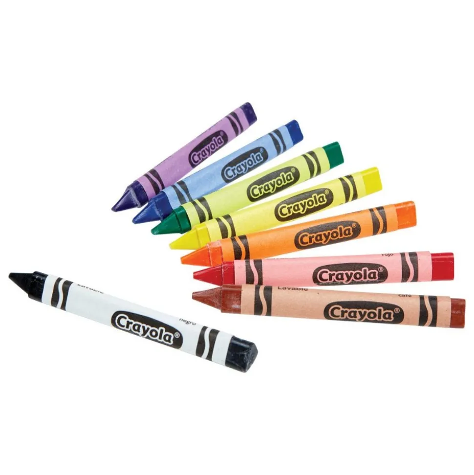Washable Crayola® 8-Pack Anti-Roll Triangular Crayons