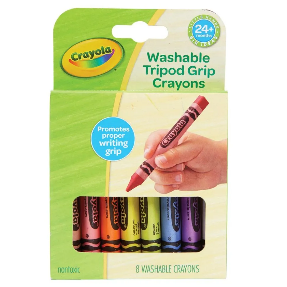 Washable Crayola® 8-Pack Anti-Roll Triangular Crayons