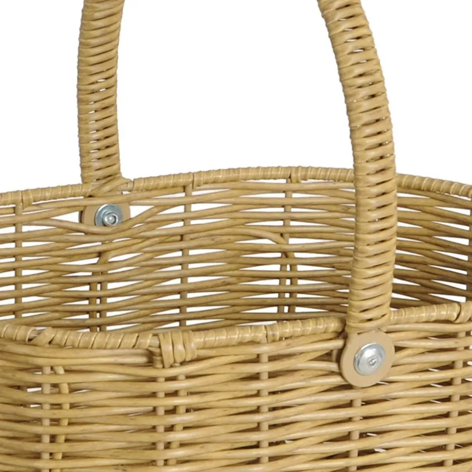 Washable Wicker Baskets with Handle Set of 2