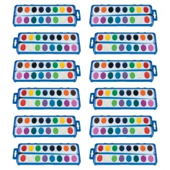 16 Watercolor Paint Trays with Brush