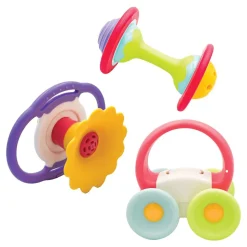 Whistle, Shake, and Roll Rattles Set of 3