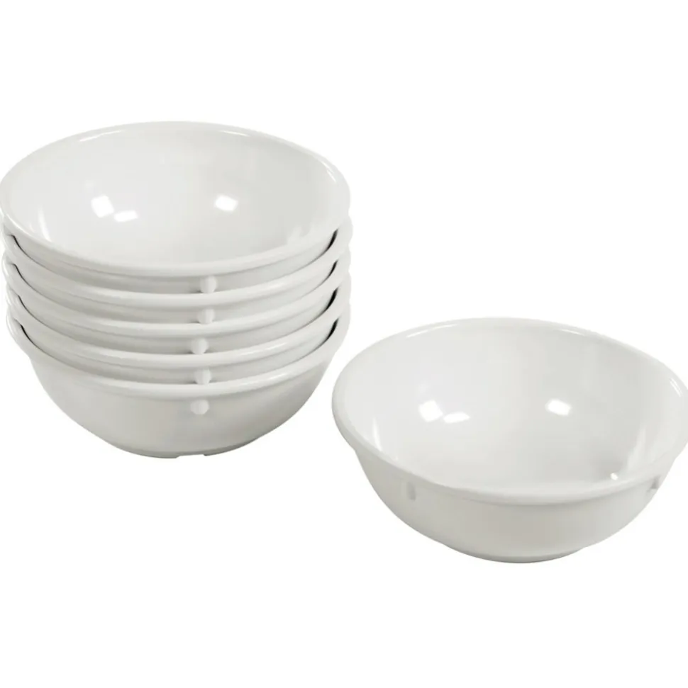 White Melamine Mealtime Serving Set Set of 18