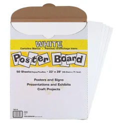White Posterboard 50 Sheets