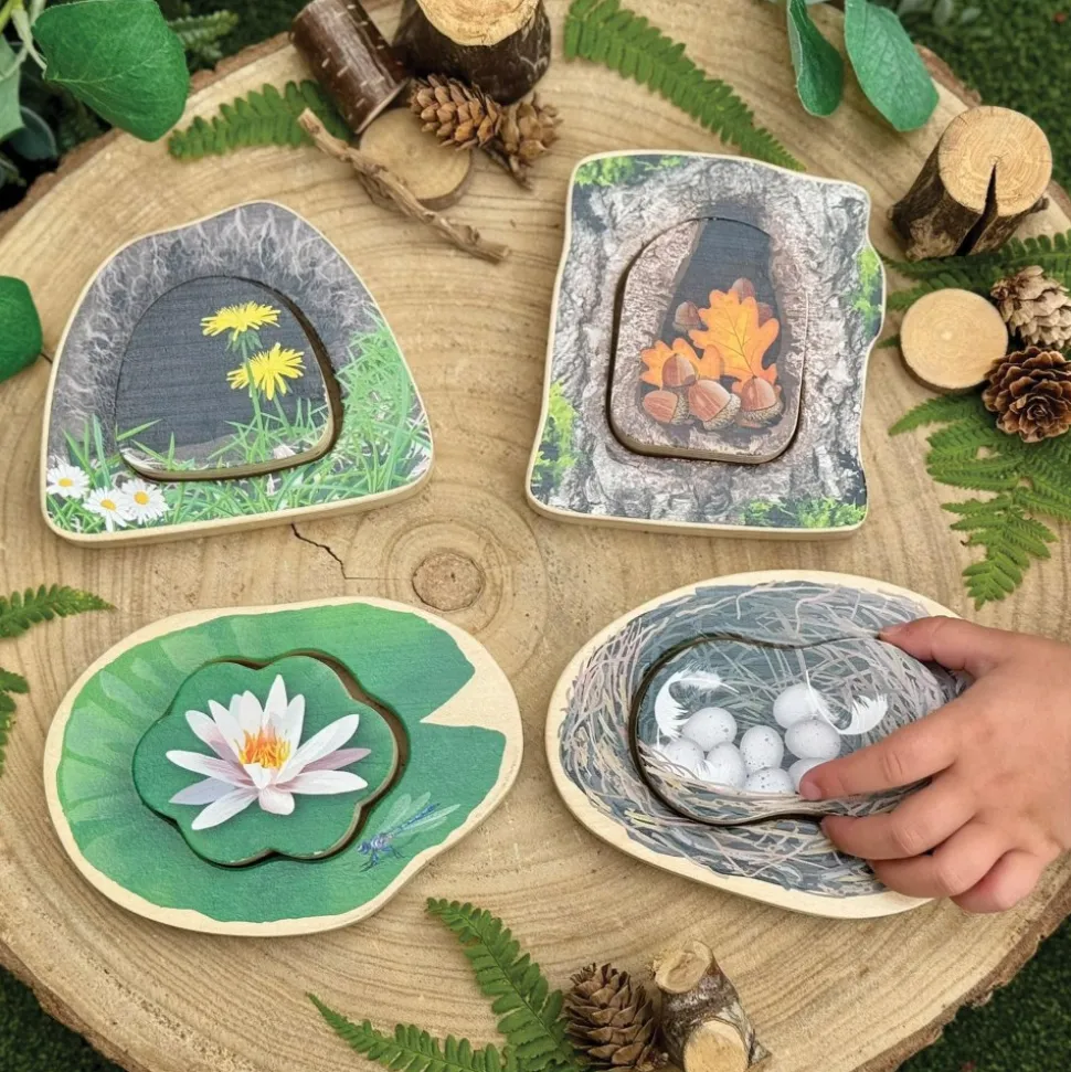 Who's Hiding? Woodland Animal Puzzles Set of 4