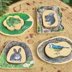 Who's Hiding? Woodland Animal Puzzles Set of 4