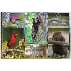 Wild and North American Animals Floor Puzzles Set of 2