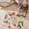 Wild Pines Wooden Train Set 95 Pieces