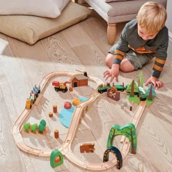 Wild Pines Wooden Train Set 95 Pieces
